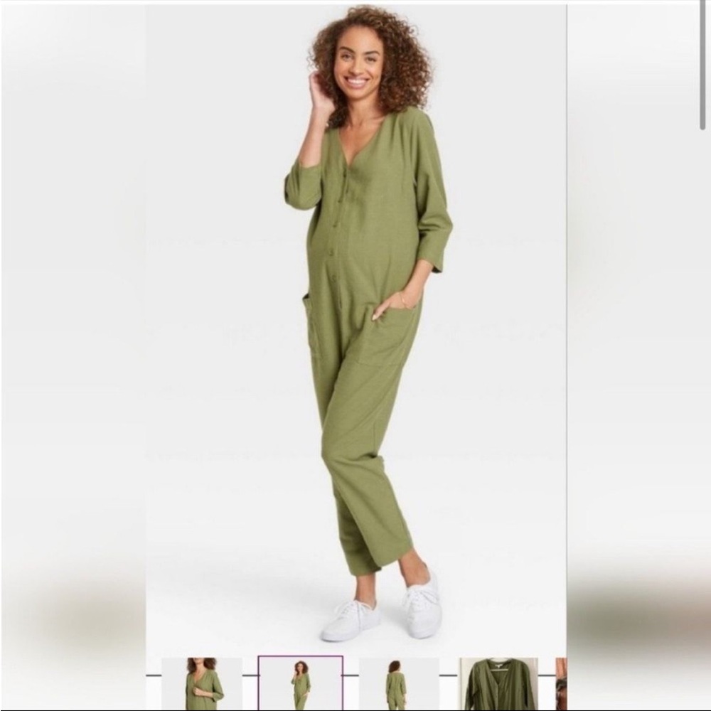NWT The Nines by Hatch Olive Green Jumpsuit - Maternity